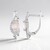 Boucles d'oreilles en argent et Quartz rose