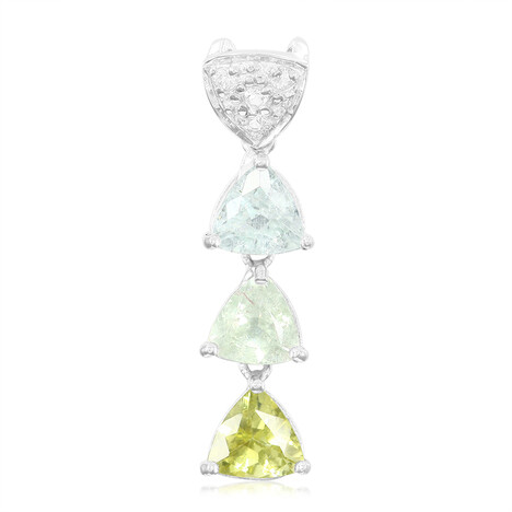 Fancy Tourmaline Silver Pendant