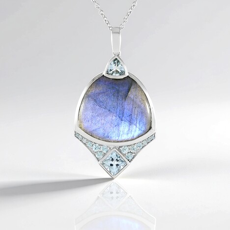 Collana in argento con Labradorite Blu Maniry (KM by Juwelo)