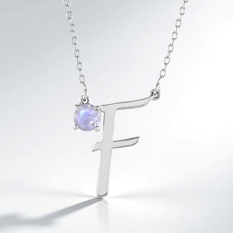 Collana in argento con Pietra di Luna Arcobaleno