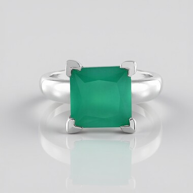 Grüner Onyx-Silberring