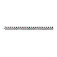Edelstein-Silberarmband