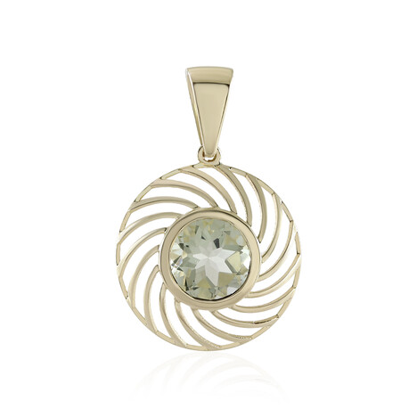 Rio Grande-Grüner Amethyst-Goldanhänger (Ornaments by de Melo)