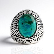 Anello in argento con Crisocolla