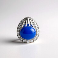 Pendentif en argent et Agate bleue