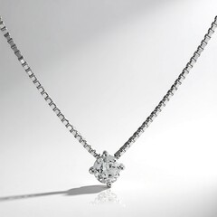 Collana in argento con Topazio Bianco