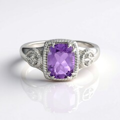 Anello in argento con Ametista Rose de France
