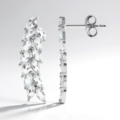Orecchini in argento con Topazio Bianco
