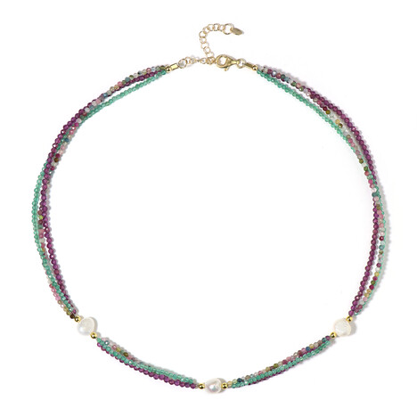 Edelstein-Silberhalskette (Riya)