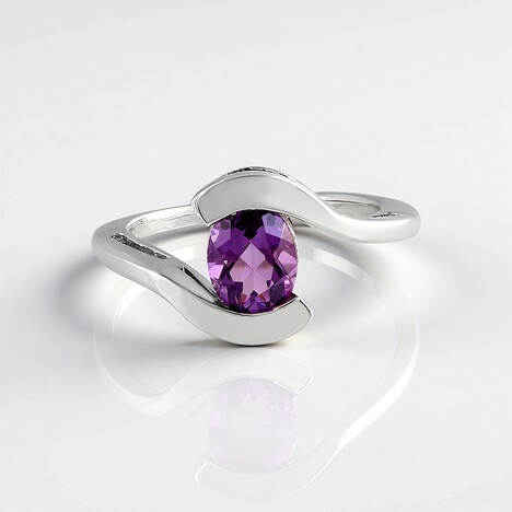 Bague en argent et Améthyste de Sibérie