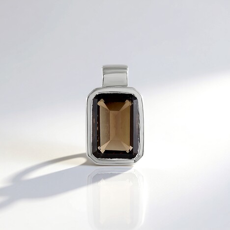 Ciondolo in argento con Quarzo Fumè (MONOSONO COLLECTION)