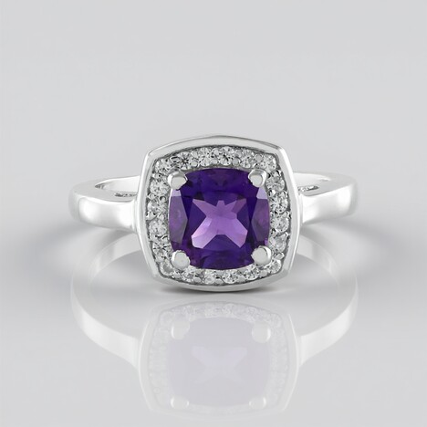 Anello in argento con Ametista Siberiana