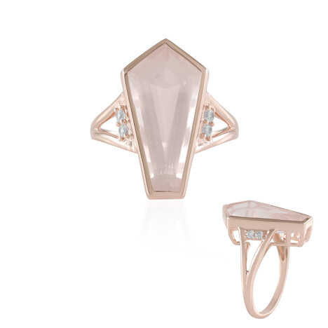 Anello in argento con Quarzo Rosa