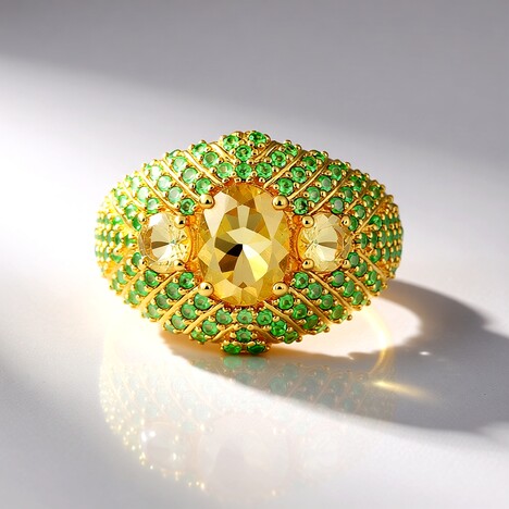 Anello in argento con Berillo Giallo