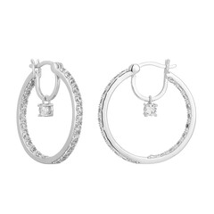 Zircon Silver Earrings (Adela Silber)