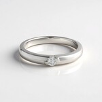 Anello in argento con Diamante I2 (J)