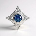 Pendentif en argent et Topaze bleue Mystique (MONOSONO COLLECTION)