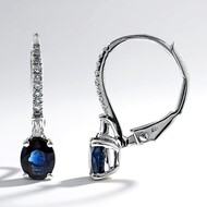 Blauer Ceylon-Saphir-Goldohrringe (CIRARI)