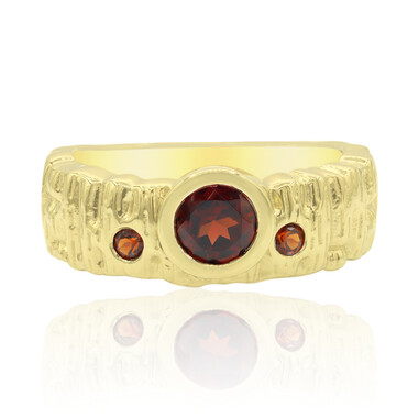 Mosambik-Granat-Silberring (MONOSONO COLLECTION)
