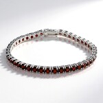 Bracciale in argento con Granato