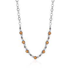 Collar en plata con Ostra espinosa naranja