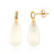 Pendientes en plata con Calcedonia blanca