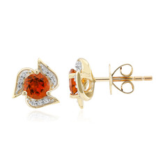 9K Ceylon Hessonite Gold Earrings
