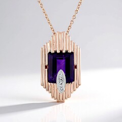 Collana in argento con Ametista Zambiana
