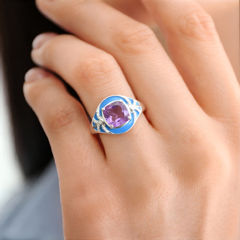 Amethyst-Silberring