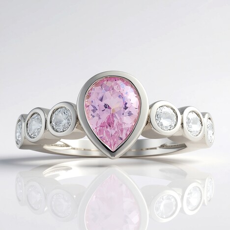 Anello in argento con Kunzite (Pallanova)