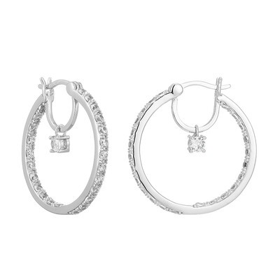 Pendientes en plata con Zircón (Adela Silber)
