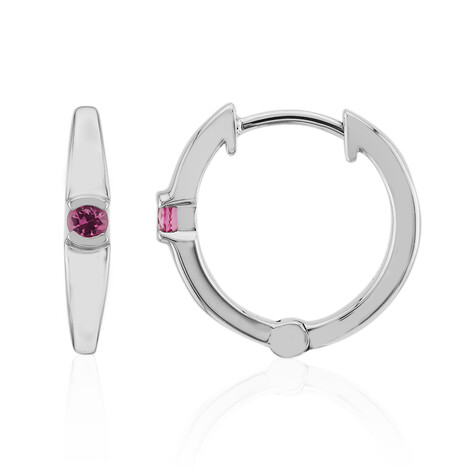 Orecchini in argento con Spinello Rosa