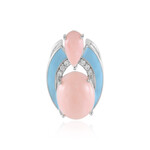 Zilveren hanger met een roze opaal (de Melo Essence)