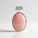 Ciondolo in argento con Calcedonio Rosa (MONOSONO COLLECTION)