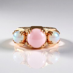 Anello in argento con Opale Rosa (Dallas Prince Designs)