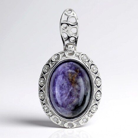 Ciondolo in argento con Charoite (dagen)