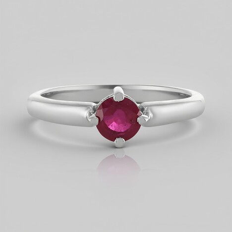 Anello in argento con Rubino del Madagascar