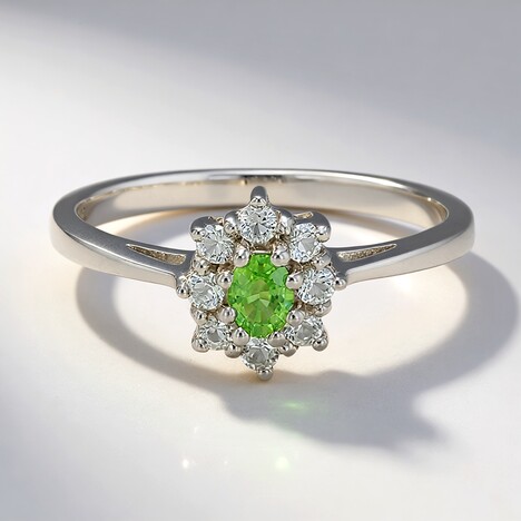 Anello in argento con Tormalina Cromo