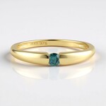 Anello in oro con Diamante Blu I2