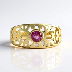 Anello in argento con Zaffiro Rosa del Madagascar