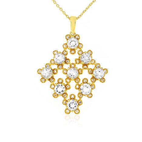 Weißer Topas-Silberhalskette