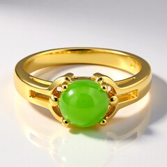 Anello in argento con Crisoprasio Imperiale