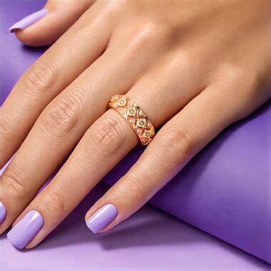 Anillo en oro con Diamante rosa de Francia de Argyle SI1 (Annette)