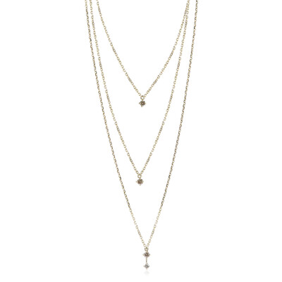 9K VVS2 Brown Diamond Gold Necklace
