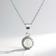 Collana in argento con Opale di Welo