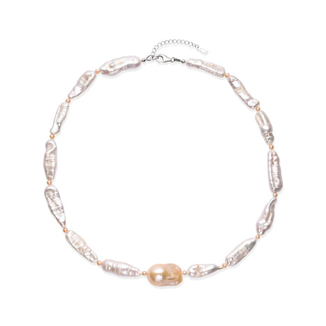 Collana in argento con Perla d'Acqua Dolce Pesca