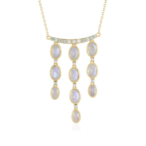 Blauer Mondstein-Silbercollier (KM by Juwelo)