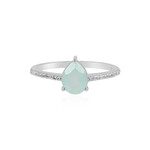 Anello in argento con Calcedonio Acqua