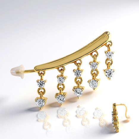 Orecchini in argento con Zircone (M de Luca)