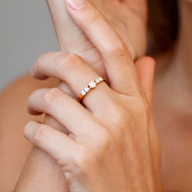 Anillo en oro con Diamante rosa de Francia de Argyle SI1 (Annette)